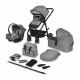 Lionelo - Carucior Bianka 3 in 1 Cadru aluminiu Cu landou intarit si salteluta moale Maner ajustabil Include saculet de picioare