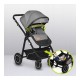 Lionelo - Carucior Bianka 3 in 1 Cadru aluminiu Cu landou intarit si salteluta moale Maner ajustabil Include saculet de picioare