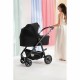 Lionelo - Carucior Bianka 3 in 1 Cadru aluminiu Cu landou intarit si salteluta moale Maner ajustabil Include saculet de picioare