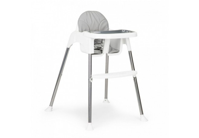 Scaun de masa 2 in 1 cu tapiterie Ecotoys HC-135C - Alb