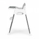 Scaun de masa 2 in 1 cu tapiterie Ecotoys HC-135C - Alb