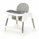 Scaun de masa 2 in 1 cu tapiterie Ecotoys HC-135C - Alb