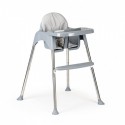 Scaun de masa 2 in 1 cu tapiterie Ecotoys HC-135C - Gri