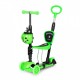 Trotineta 5 in 1 cu sezut si 3 roti cu LED Ecotoys YM-SW-6 - Verde