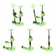 Trotineta 5 in 1 cu sezut si 3 roti cu LED Ecotoys YM-SW-6 - Verde