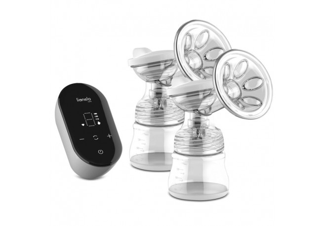 Lionelo - Pompa dubla de san Electrica Cu 9 nivele de aspiratie 5 moduri de masaj Afisaj LED Imita suptul natural al copilului F