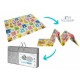 Bocioland - Covoras de joaca Happy Day Pliabil Protectie impotriva loviturilor Dimensiune mare 200 x 150 cm Cu Imprimeu pe ambel