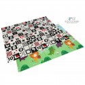 Bocioland - Covoras de joaca Party Pliabil Protectie impotriva loviturilor Dimensiune mare 200 x 150 cm Cu Imprimeu pe ambele pa