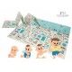 Bocioland - Covoras de joaca City Pliabil Protectie impotriva loviturilor Dimensiune mare 200 x 150 cm Cu Imprimeu pe ambele par