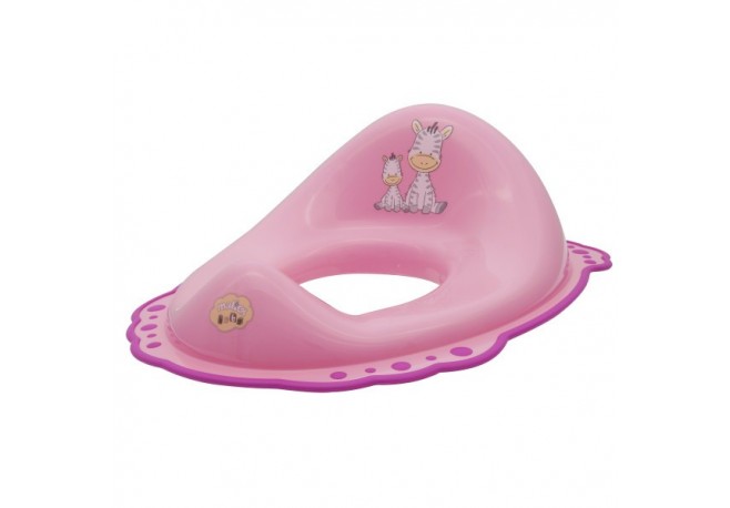 Reductor wc copii MyKids Zebra Roz-Alb antialunecare