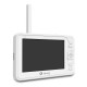 Lionelo - Videofon Babyline 8.3 Cu termometru Cu melodii Comunicare in 2 sensuri Rotire 360 grade Alb