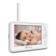 Lionelo - Videofon Babyline 8.3 Cu termometru Cu melodii Comunicare in 2 sensuri Rotire 360 grade Alb