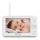 Lionelo - Videofon Babyline 8.3 Cu termometru Cu melodii Comunicare in 2 sensuri Rotire 360 grade Alb