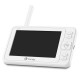 Lionelo - Videofon Babyline 8.3 Cu termometru Cu melodii Comunicare in 2 sensuri Rotire 360 grade Alb