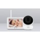 Lionelo - Videofon Babyline 8.3 Cu termometru Cu melodii Comunicare in 2 sensuri Rotire 360 grade Alb