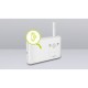 Lionelo - Videofon Babyline 8.3 Cu termometru Cu melodii Comunicare in 2 sensuri Rotire 360 grade Alb