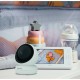 Lionelo - Videofon Babyline 8.3 Cu termometru Cu melodii Comunicare in 2 sensuri Rotire 360 grade Alb
