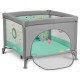 Lionelo - Tarc de joaca Pliabil Include covor educational incorporat cu 4 jucarii Velcro si geanta de transport Cu roti si inchi