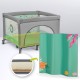 Lionelo - Tarc de joaca Pliabil Include covor educational incorporat cu 4 jucarii Velcro si geanta de transport Cu roti si inchi