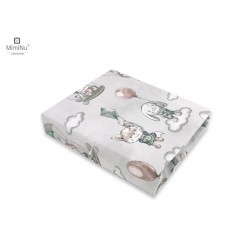 Miminu - Cearceaf cu elastic pentru patut leagan sau patut co-sleeper Dimensiune 90x40 cm Din bumbac certificat Oeko Tex Standar
