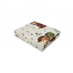MimiNu - Cearceaf cu elastic pentru patut leagan sau patut co-sleeper Dimensiune 90x40 cm Din bumbac certificat Oeko Tex Standar