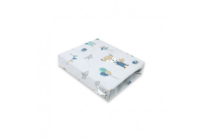 Qmini - Cearceaf cu elastic pentru patut co-sleeper Theo Dimensiune 85 x 46 cm Din bumbac certificat Oeko Tex Standard 100 Fox a