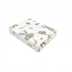 Qmini - Cearceaf cu elastic pentru patut co-sleeper Theo Dimensiune 85 x 46 cm Din bumbac certificat Oeko Tex Standard 100 Teddy