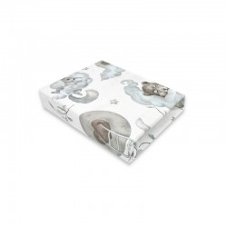 Qmini - Cearceaf cu elastic pentru patut co-sleeper Theo Dimensiune 85 x 46 cm Din bumbac certificat Oeko Tex Standard 100 Teddy