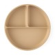 Petite&Mars - Farfurie compartimentata Take&Match Rotunda Cu ventuza si 3 compartimente Silicon Fara BPA 500 ml 6 luni+ Bej