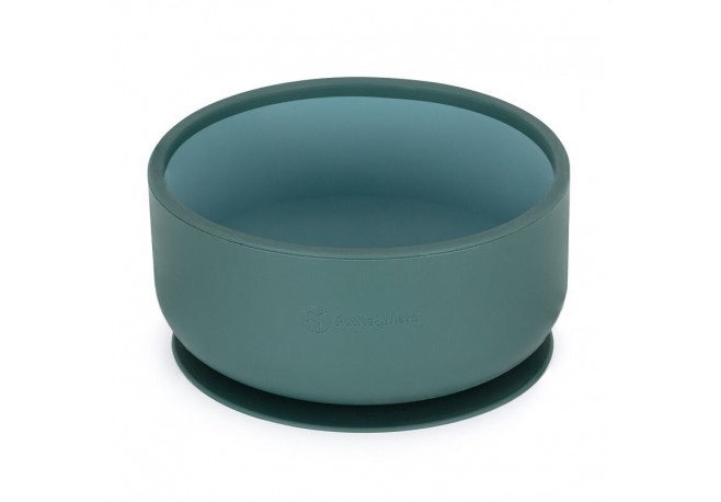 Petite&Mars - Bol Take&Match Cu ventuza Silicon Fara BPA 450 ml 6 luni+ Verde