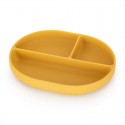 Petite&Mars - Farfurie compartimentata Take&Match Ovala Cu ventuza si 3 compartimente Silicon Fara BPA 630 ml 6 luni+ Galben