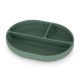 Petite&Mars - Farfurie compartimentata Take&Match Ovala Cu ventuza si 3 compartimente Silicon Fara BPA 630 ml 6 luni+ Verde