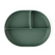 Petite&Mars - Farfurie compartimentata Take&Match Ovala Cu ventuza si 3 compartimente Silicon Fara BPA 630 ml 6 luni+ Verde