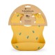 Petite&Mars - Baveta moale Take&Match Reglabil Cu buzunar colector Silicon Fara BPA 6 luni+ Model cactus Galben