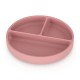 Petite&Mars - Farfurie compartimentata Take&Match Rotunda Cu ventuza si 3 compartimente Silicon Fara BPA 500 ml 6 luni+ Roz