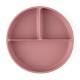 Petite&Mars - Farfurie compartimentata Take&Match Rotunda Cu ventuza si 3 compartimente Silicon Fara BPA 500 ml 6 luni+ Roz