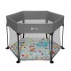 Lionelo - Tarc de joaca Roel Pliere ultra-compacta Conform cu standardul europeane de securitate EN12227 Multicolor