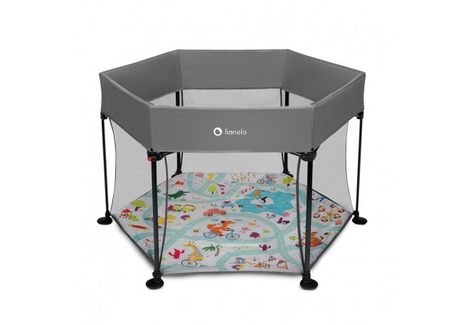 Lionelo - Tarc de joaca Roel Pliere ultra-compacta Conform cu standardul europeane de securitate EN12227 Multicolor
