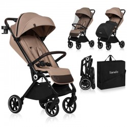 Lionelo - Carucior sport Cloe De la nastere Cu accesorii Cadru din aluminiu 0-22 kg Usor Pliabil cu o singura mana Ideal pentru 