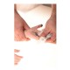 Petite&Mars - Set amprente mulaj cu cerneala pentru 20 de amprente manuta sau piciorus Non-toxic Baby Dab Albastru/Gri
