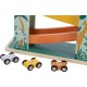Pista de masini Din lemn Cu 3 masinute incluse 26.9 x 23.6 x 7 cm Free2Play Safari