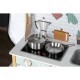 Bucatarie pentru copii Mini Chef Din lemn Cu efecte de sunet si lumina Cu accesorii 70 x 30 x 104 cm Free2Play