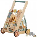 Antepremergator cu multiple activitati Din lemn My First Steps 31.8 x 26.5 x45.5 cm Free2Play Safari