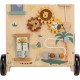 Antepremergator cu multiple activitati Din lemn My First Steps 31.8 x 26.5 x45.5 cm Free2Play Safari