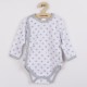 Body cu maneca lunga Marime 56 Din bumbac 100% New Baby Classic II Grey with stars