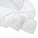 Set 3 piese Luxury Baby Nest cu doua fete Cu paturica si pernuta in forma de inima New Baby Minky Heart White