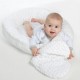 Set 3 piese Luxury Baby Nest cu doua fete Cu paturica si pernuta in forma de inima New Baby Minky Heart White