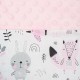Set 3 piese Luxury Baby Nest cu doua fete Cu paturica si pernuta in forma de inima New Baby Minky Bears Pink
