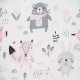 Set 3 piese Luxury Baby Nest cu doua fete Cu paturica si pernuta in forma de inima New Baby Minky Bears Pink