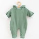 Salopeta de iarna pentru bebelusi cu gluga Marime 68 Din bumbac si elastan Cu captuseala din polar New Baby Frosty Mint